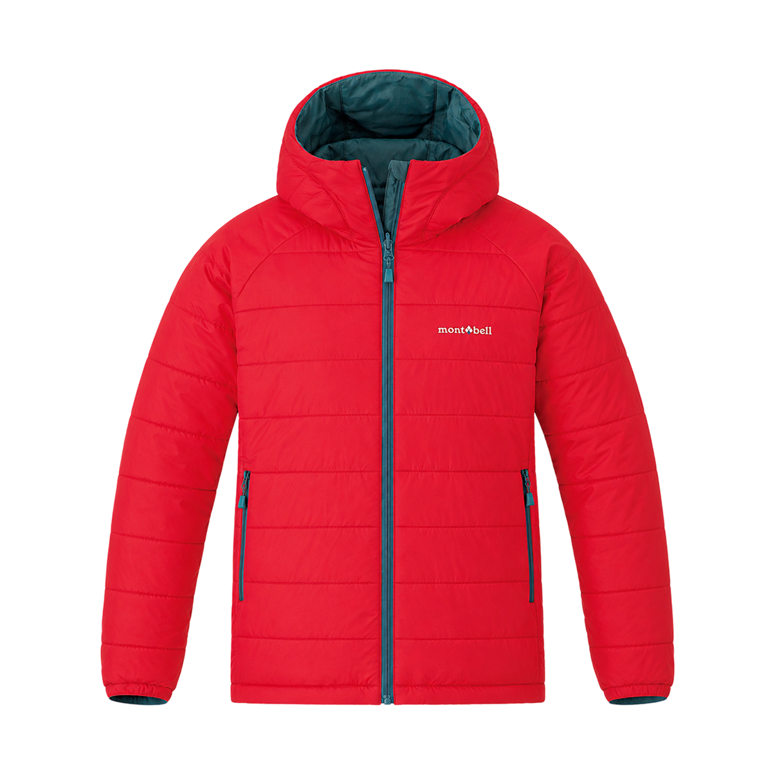 (W) 몽벨 써멀랜드 파카 토마토 슬레이트 블루((W) Montbell Thermaland Parka Tomato Slate Blue) - 2