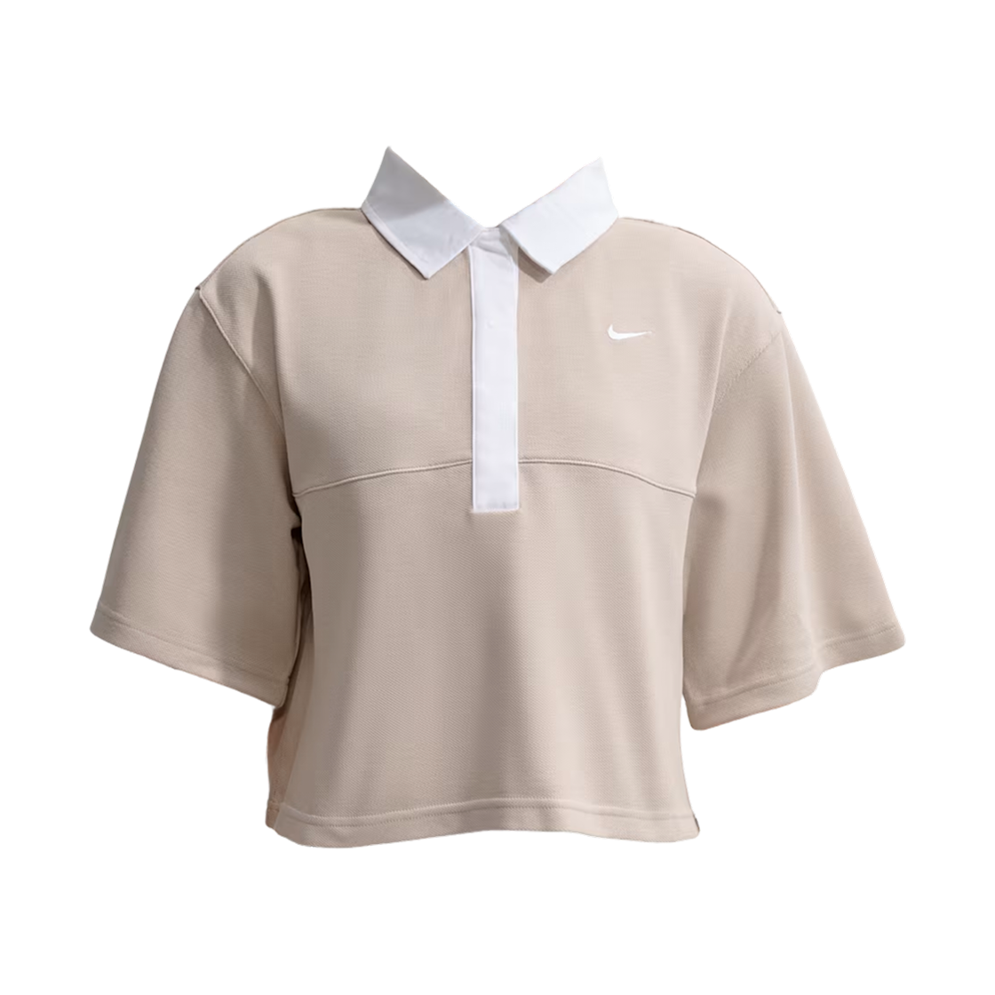 IF5599-236 (W) Nike NSW Oversized Short Sleeve Polo Cream II White - Asia