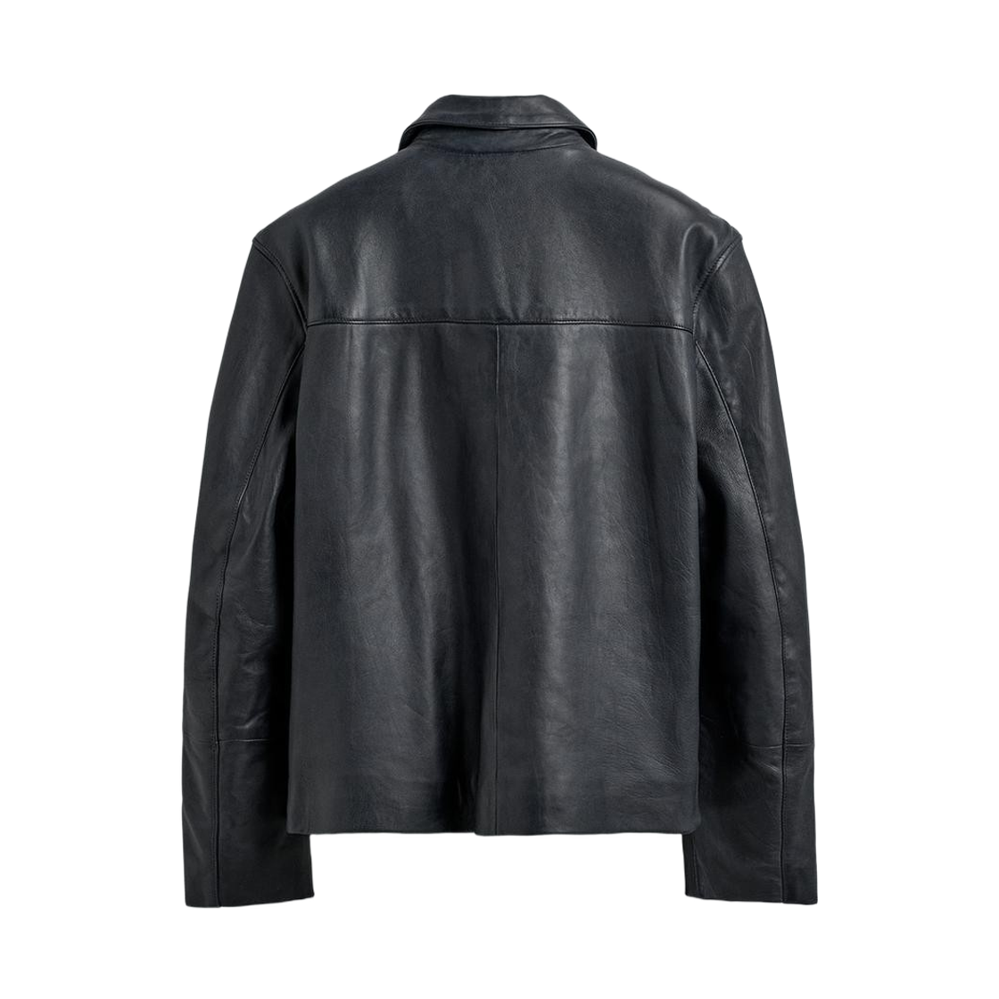 자라 릴렉스드 핏 레더 자켓 블루(Zara Relaxed Fit Leather Jacket Blue) - 2
