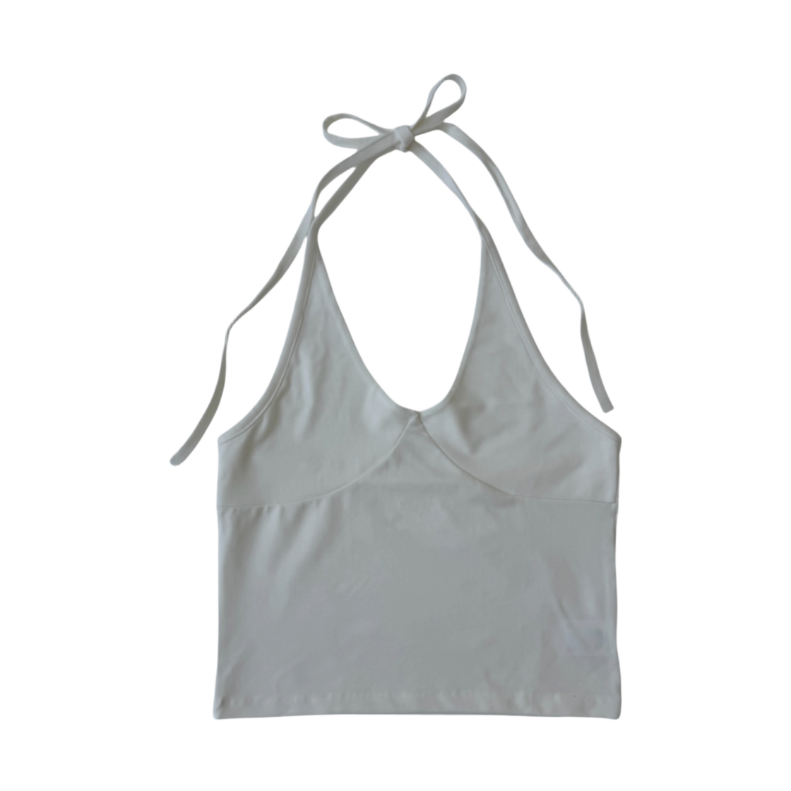 P0000FQJ Gateless V-neck halter top-White