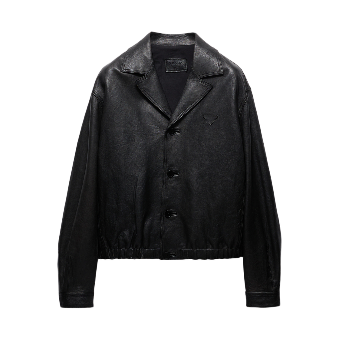 UPW606-18OK-F0002 Prada Nappa Leather Jacket Black