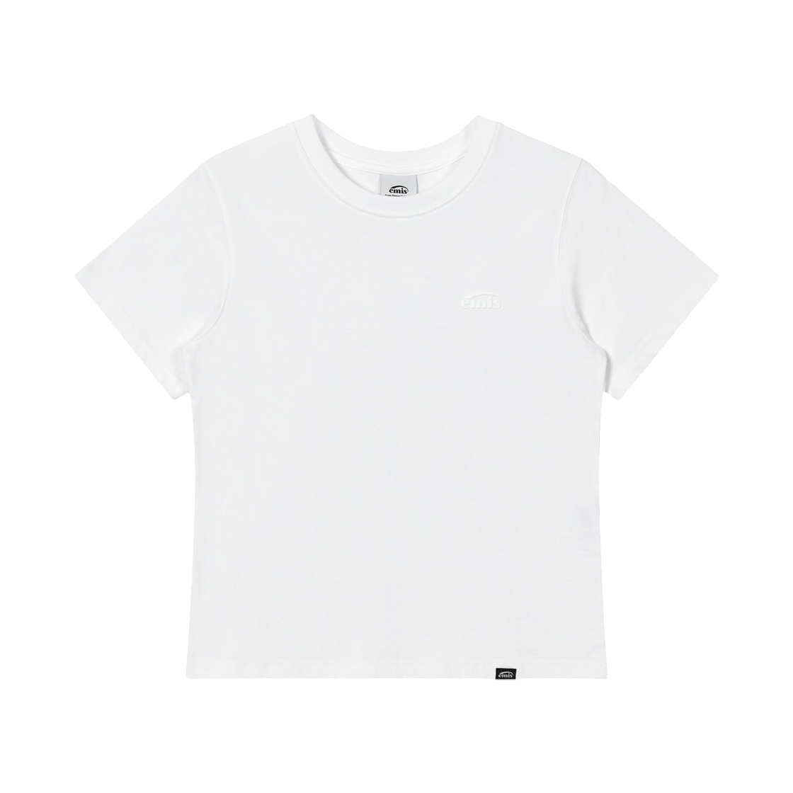 (W) 이미스 모노 로고 프린트 티셔츠 화이트((W) Emis Mono Logo Print T-Shirt White)