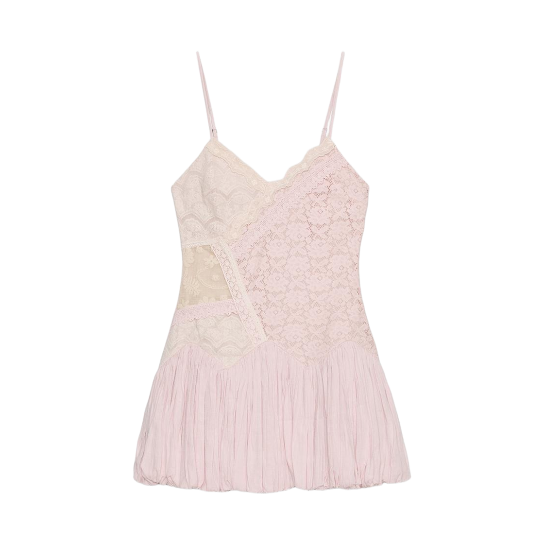 0881/350/656 (W) Zara Lace Balloon Mini Dress Light Lilac