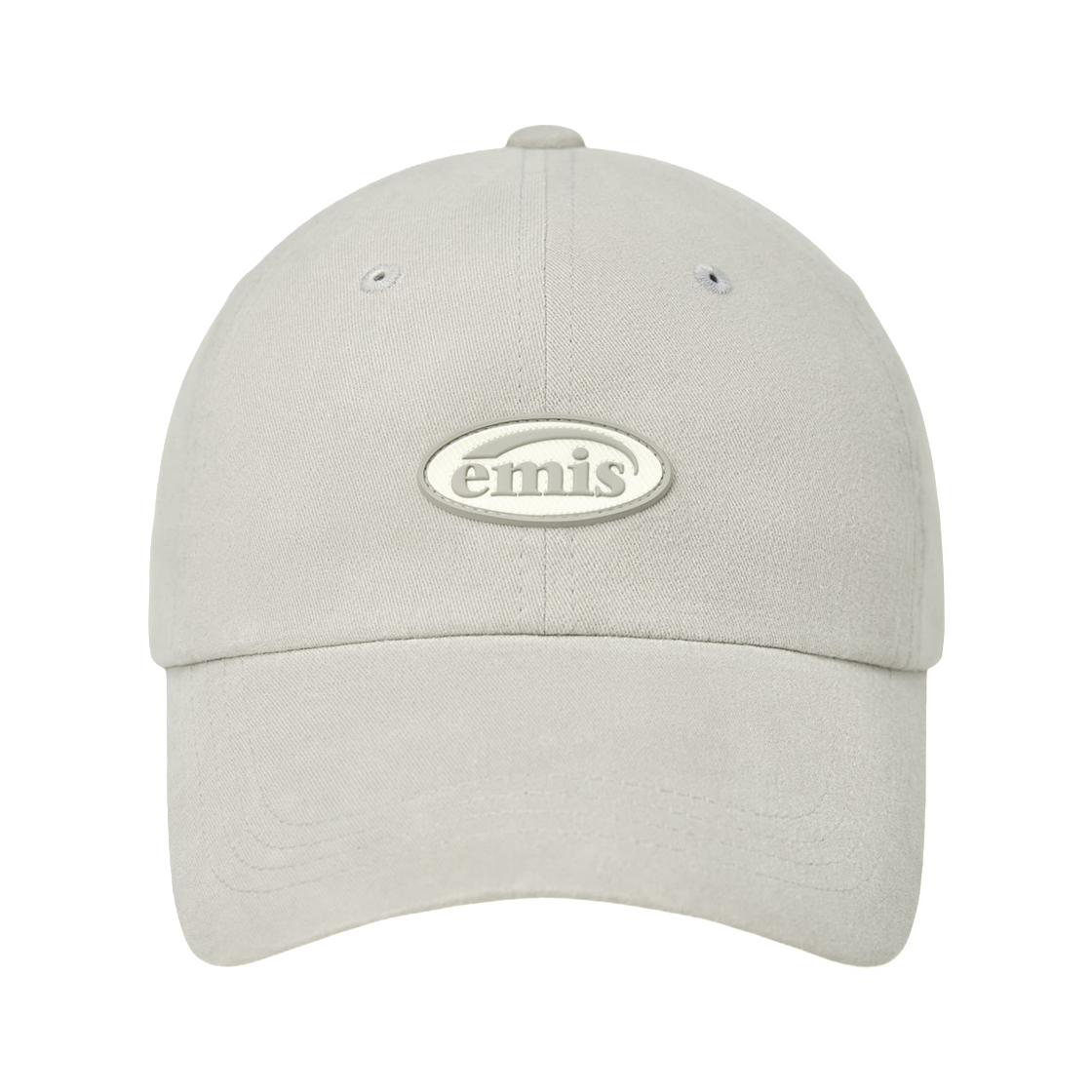 - Emis Mini Rubber Patch Brushed Ball Cap Light Gray