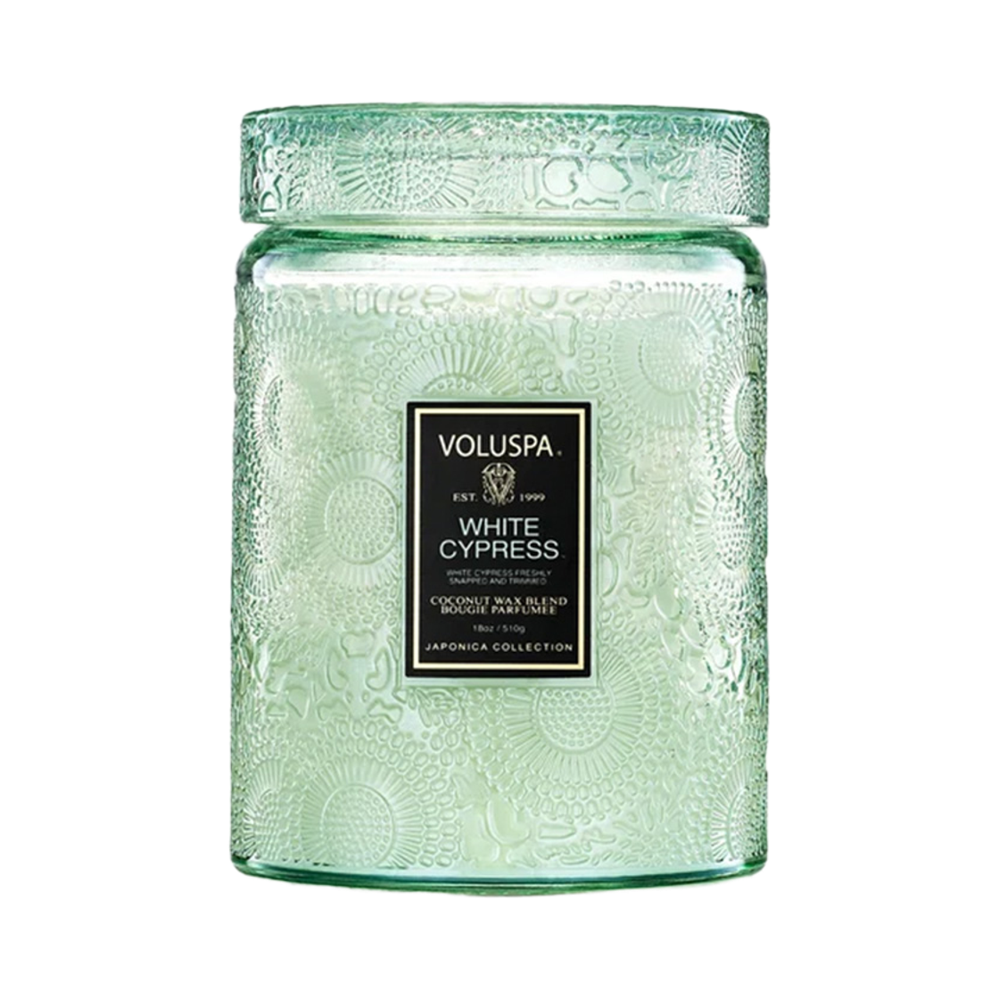 볼루스파화이트 사이프러스(cypress) L글라스 18oz(VOLUSPA White Cypress L Glass Candle 18oz)