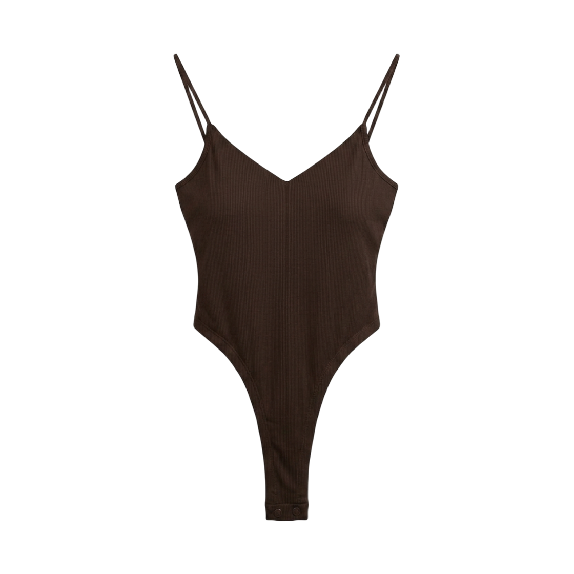 P0000FNW Gateless V-neck Body Suit-Brown