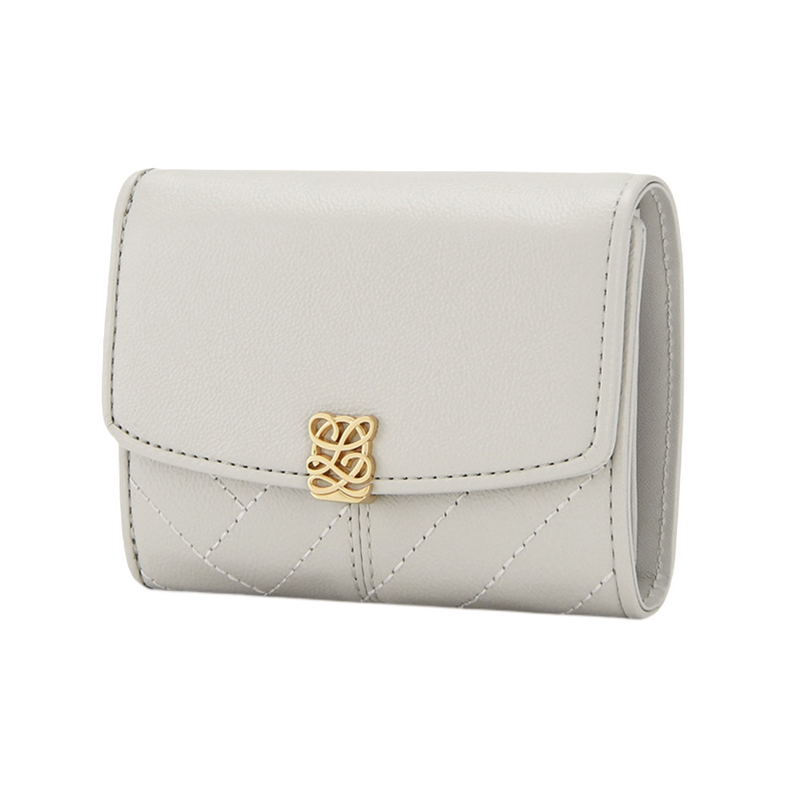 루이까또즈 엘퀄팅 컴팩트 월렛 아이보리(Louis Quatorze L-Quilting Compact Wallet Ivory) - 2
