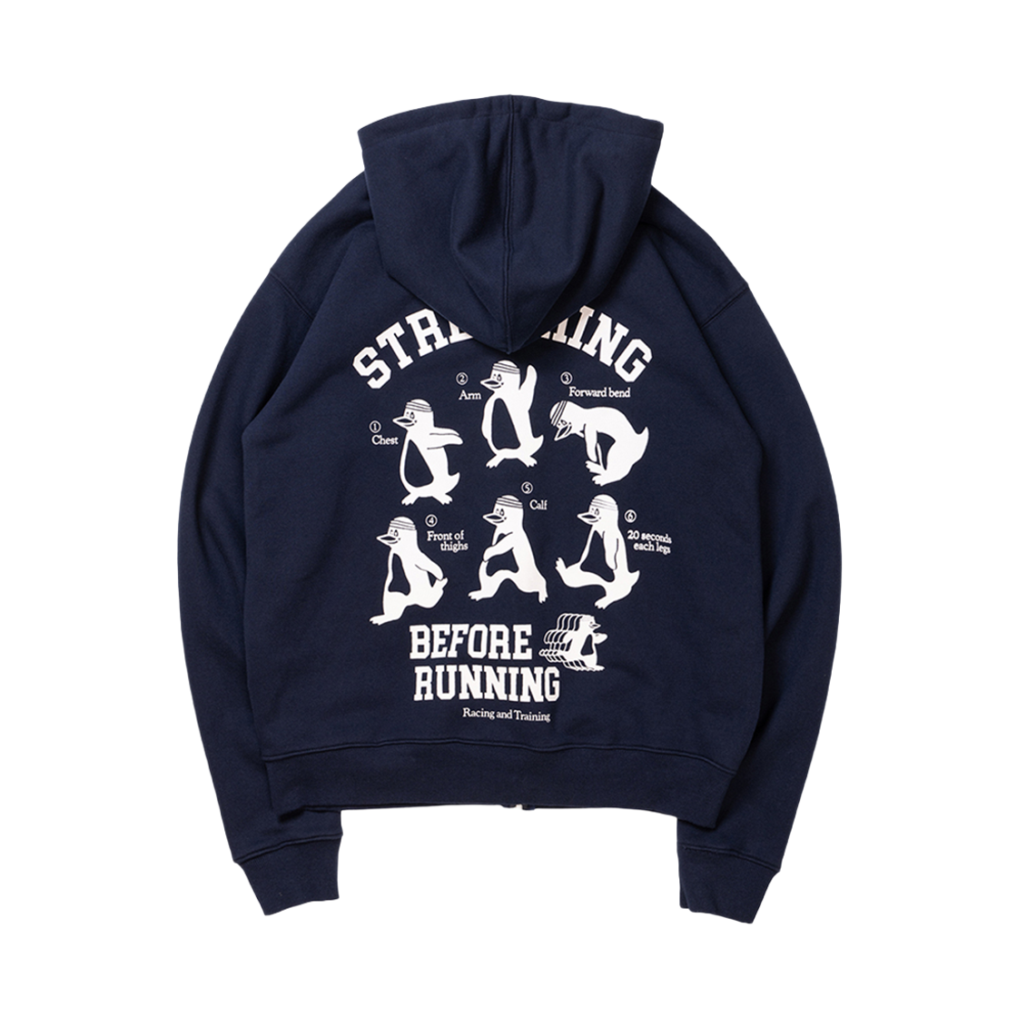 빅웨이브 컬렉티브 스트레칭 펭귄 시티 후드집업 네이비(BIGWAVE COLLECTIVE Stretching Penguin City Zip-Up Navy)