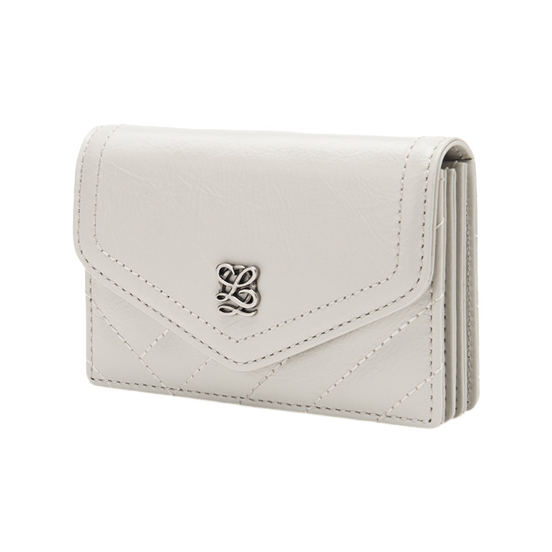 루이까또즈 엘퀄팅 카드 홀더 아이보리(Louis Quatorze L-Quilting Card Holder Ivory) - 2