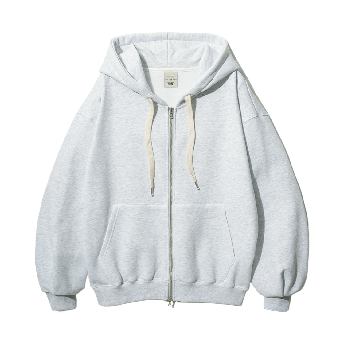 SJHD1327_whiteoatmeal_29 FP142 Youthful balloon hood zip-up whiteoatmeal SJHD1327