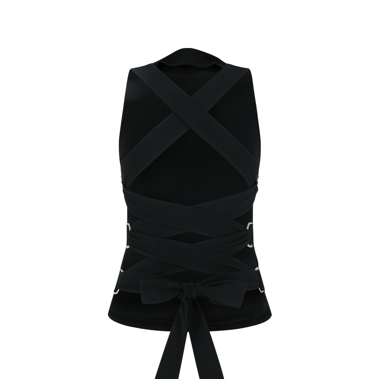 더이너스 레이스업 홀터넥 탑 블랙(The Innrs The Lace-Up Halter Top Black) - 2