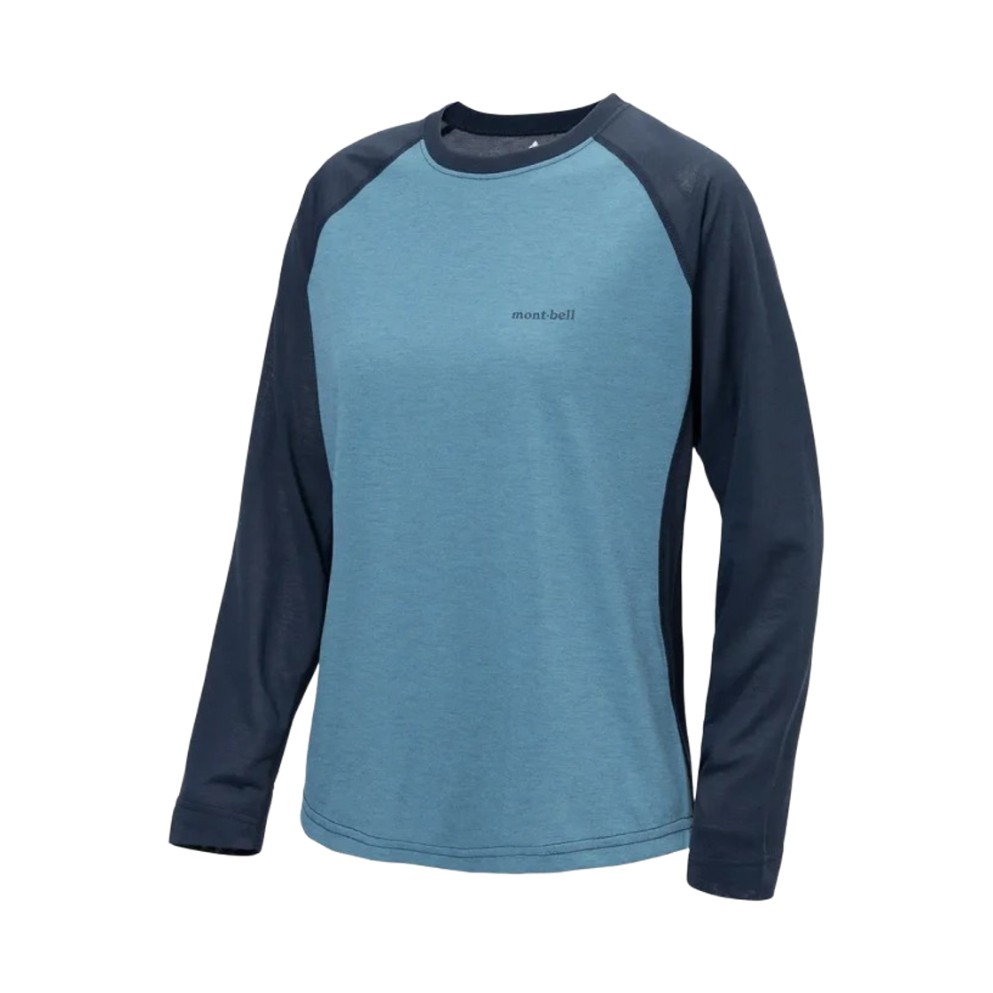 1114694 (W) Montbell Wickron Raglan Long Sleeve T-Shirt Blue Green