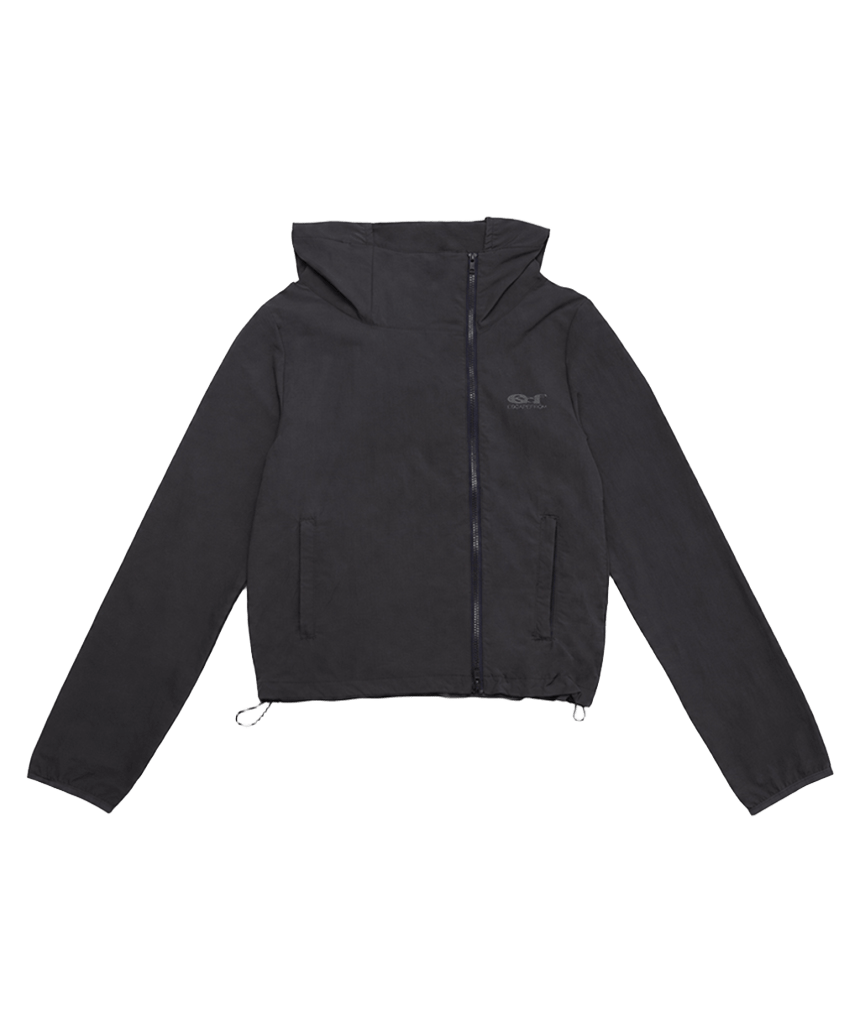 이스케이프프롬 ESCF 로고 포인트 하이넥 윈드 브레이커 차콜(Escapefrom ESCF Logo Point High Neck Windbreaker Charcoal)