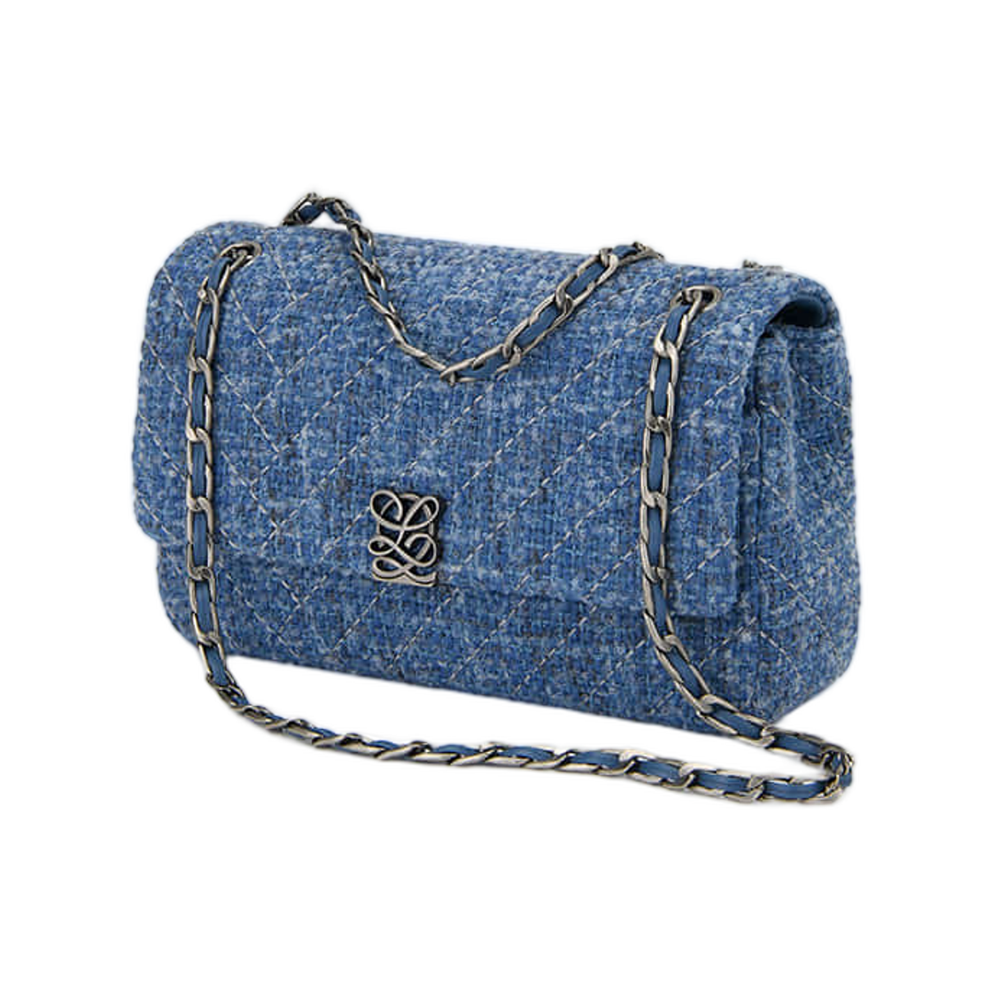 루이까또즈 엘퀄팅 트위드 숄더백 블루(Louis Quatorze L-Quilting Tweed Shoulder Bag Blue) - 2
