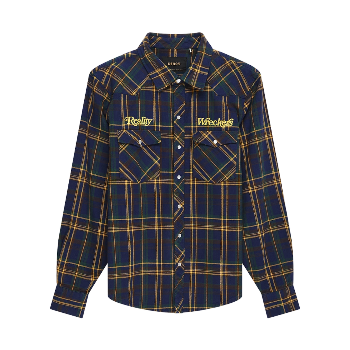 - Deus Ex Machina Reality Wreckers Check Shirt Blue Check
