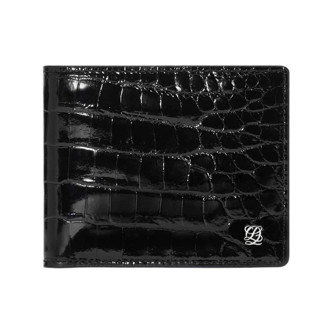 LLSS3PB02MFSBL0270 Louis Quatorze Crocodile Leather Wallet Black