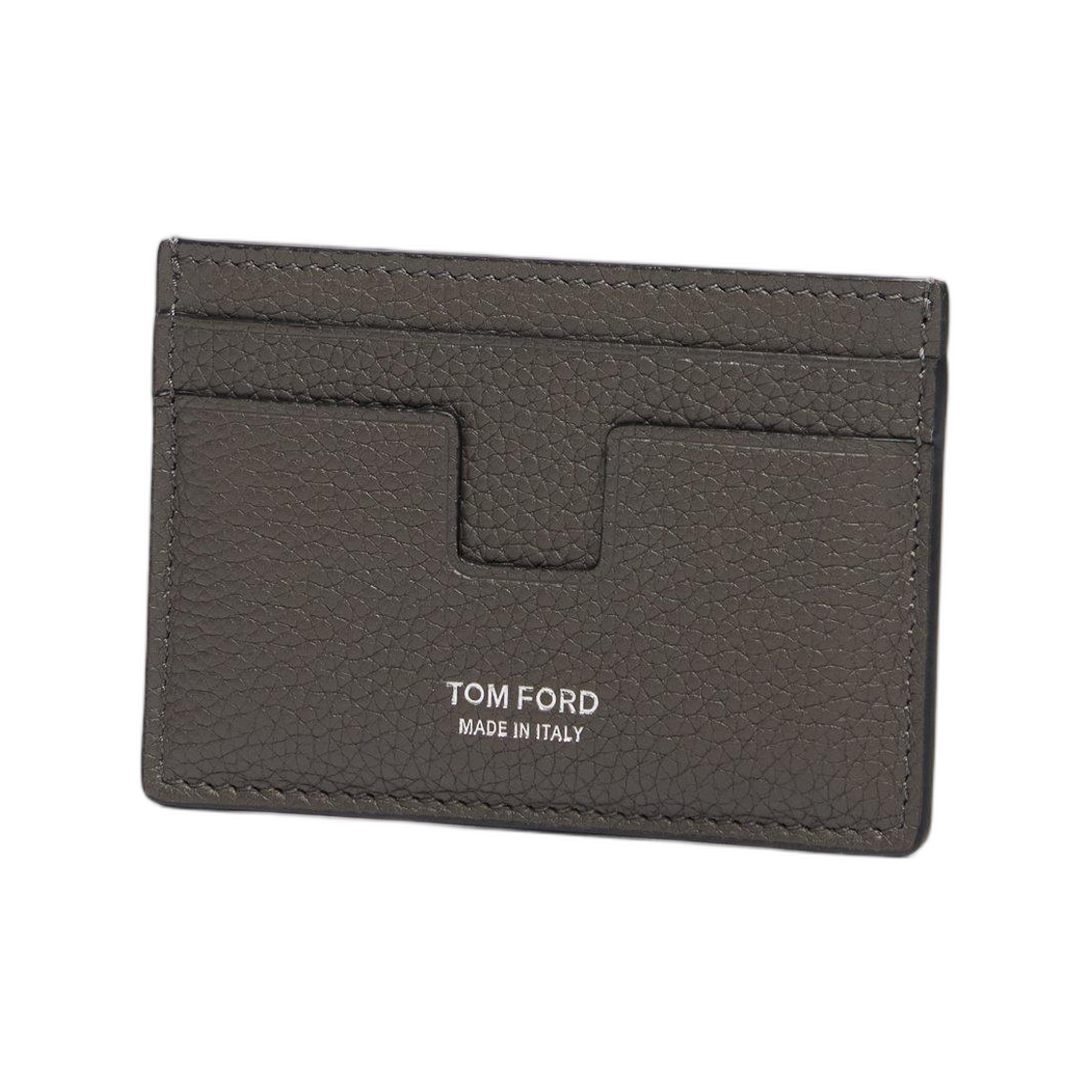 톰포드 포드 그레인 레더 T 라인 클래식 카드 홀더 스모크 그레이(Tom Ford Grain Leather T Line Classic Card Holder Smoke Grey) - 2