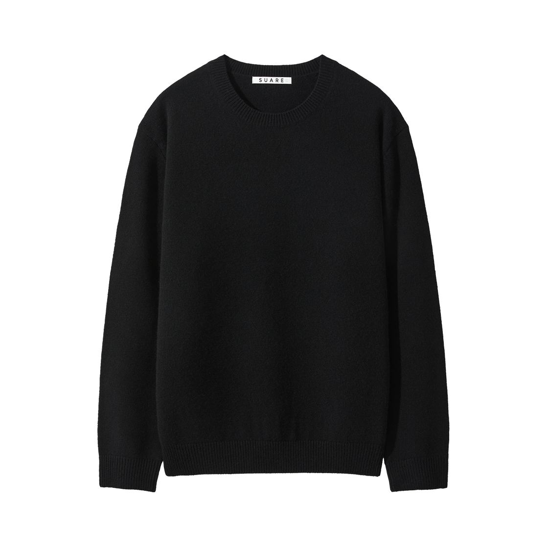 SBF3KC03MWBK (W) Fine Merino Wool 100 Crew Neck Knit Black
