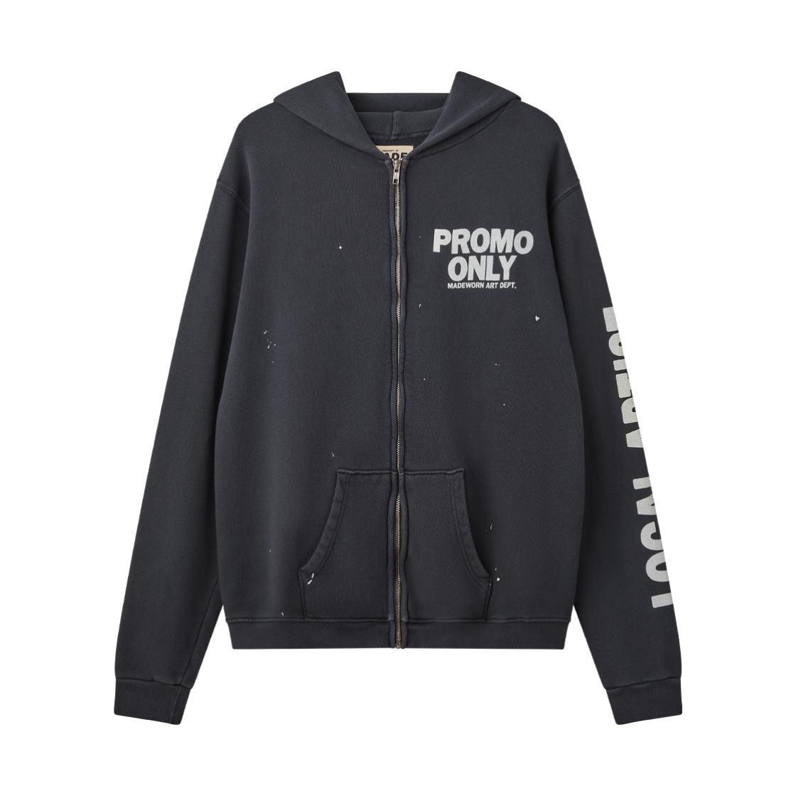 KM6DTSHMO02BK MadeWorn Promo Zip Hoodie Coal - 26FW