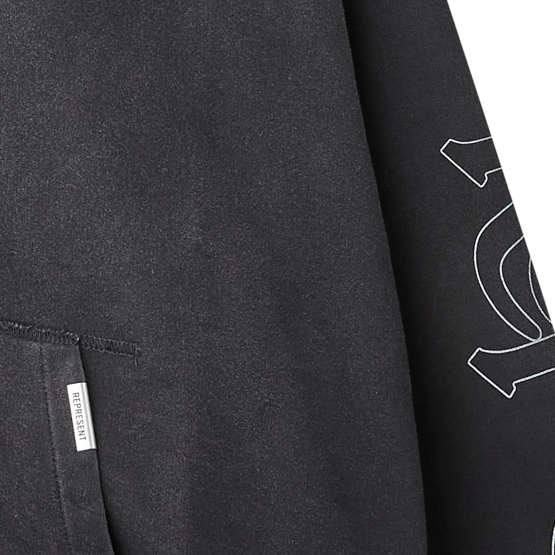 리프레젠트 x 비치 보이스 엔드리스 서머 집 스루 후디 스테인드 블랙 - 26FW(Represent x Beach Boys Endless Summer Zip Through Hoodie Stained Black - 26FW) - 4