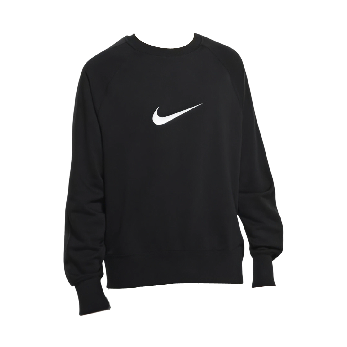 DN4465-010 NIke Side Swoosh Crewneck Sweatshirt Black White - Asia