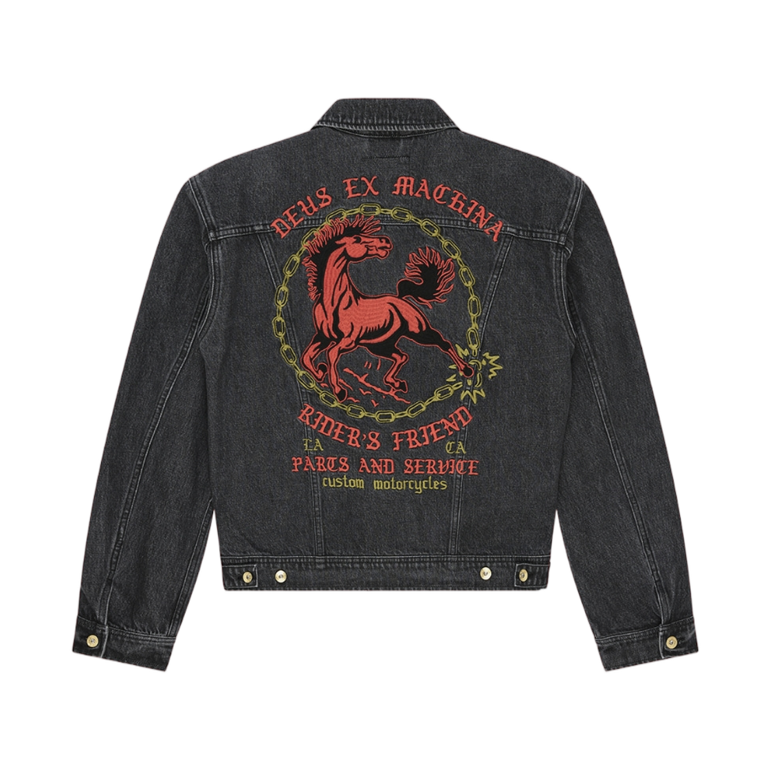 - Deus Ex Machina Unchained Trucker Jacket Black Indigo