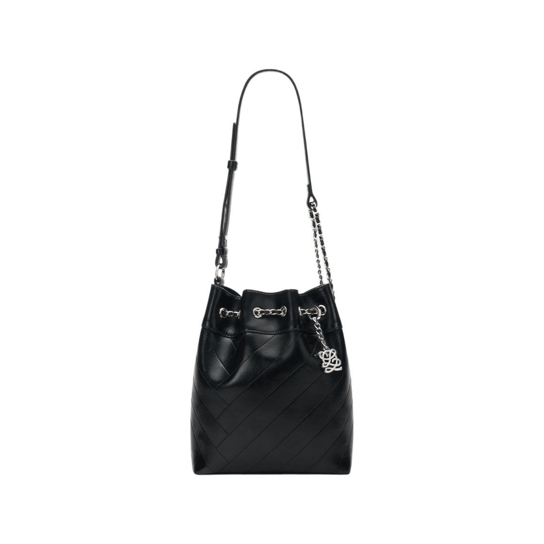 LCHS4SD78FAFBL0180 Louis Quatorze Canele Bucket Bag Black