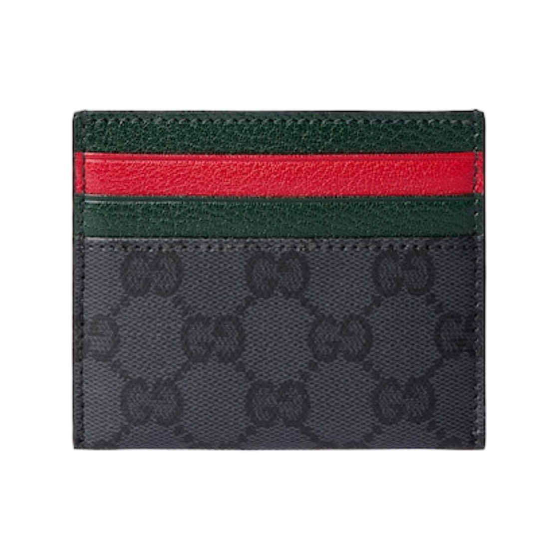 A0071B-FAGI8-1081 Gucci Card Case With Web Card Slots Black