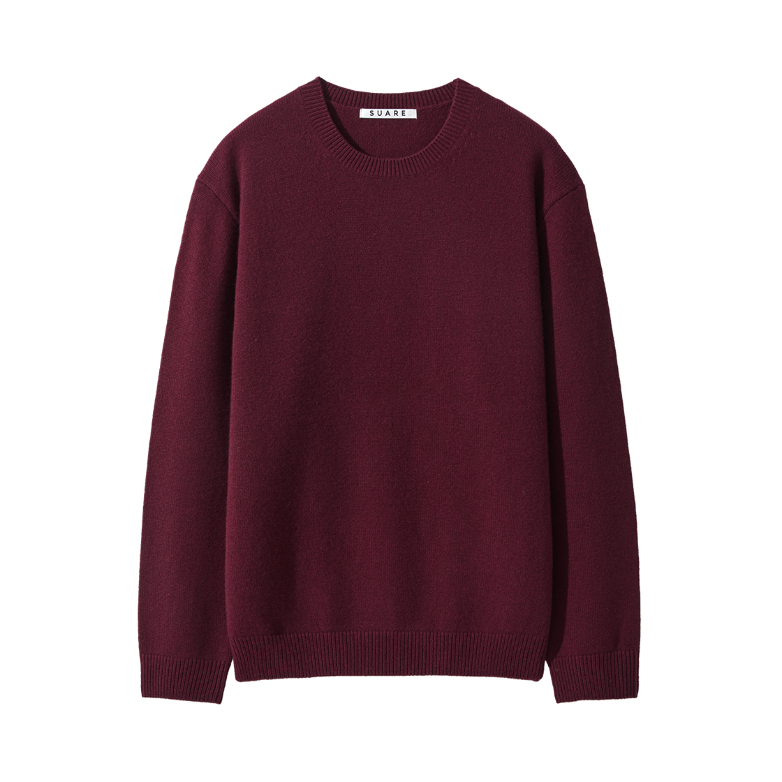 SBF3KC03MWBG (W) Fine Merino Wool 100 Crew Neck Knit Burgundy