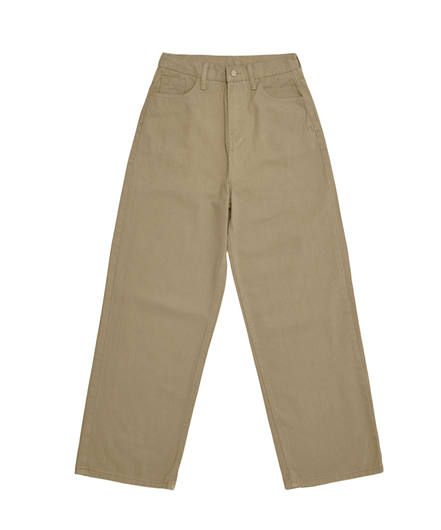 E262CP002BE Escapefrom Wide Cotton Pants Beige