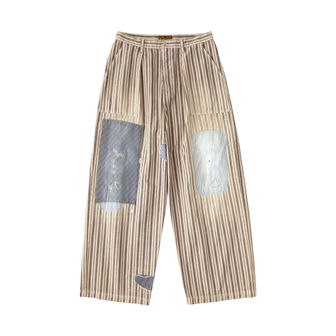 K2606LP249 Kapital Dixie Hickory Fatigue Baggy Pants Rushfield Remake Mauve