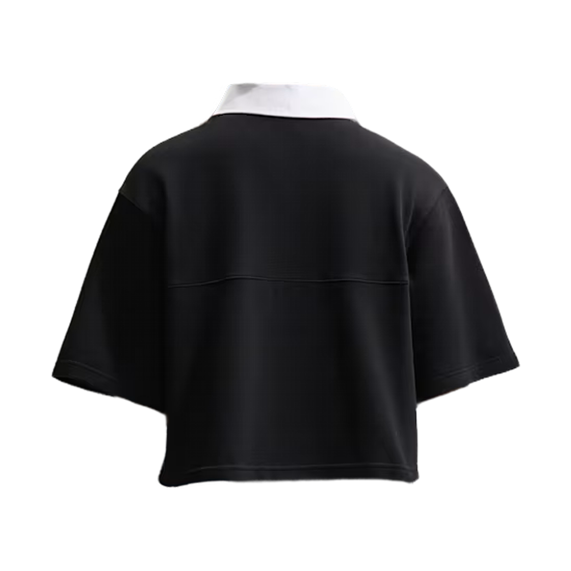 (W) 나이키 NSW 오버사이즈 숏슬리브 폴로 블랙 화이트 - 아시아((W) Nike NSW Oversized Short Sleeve Polo Black White - Asia) - 2