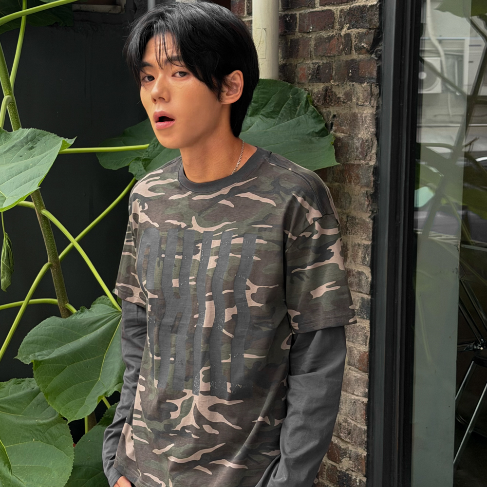 아모우 칠 레이어드 티셔츠 차콜(AMOU CHill Layered T-Shirt Charcoal) - 6