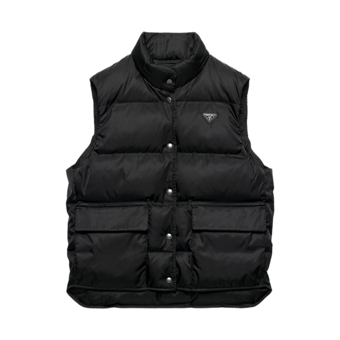 (W) 프라다 리나일론 다운 베스트 블랙((W) Prada Re-Nylon Down Vest Black)