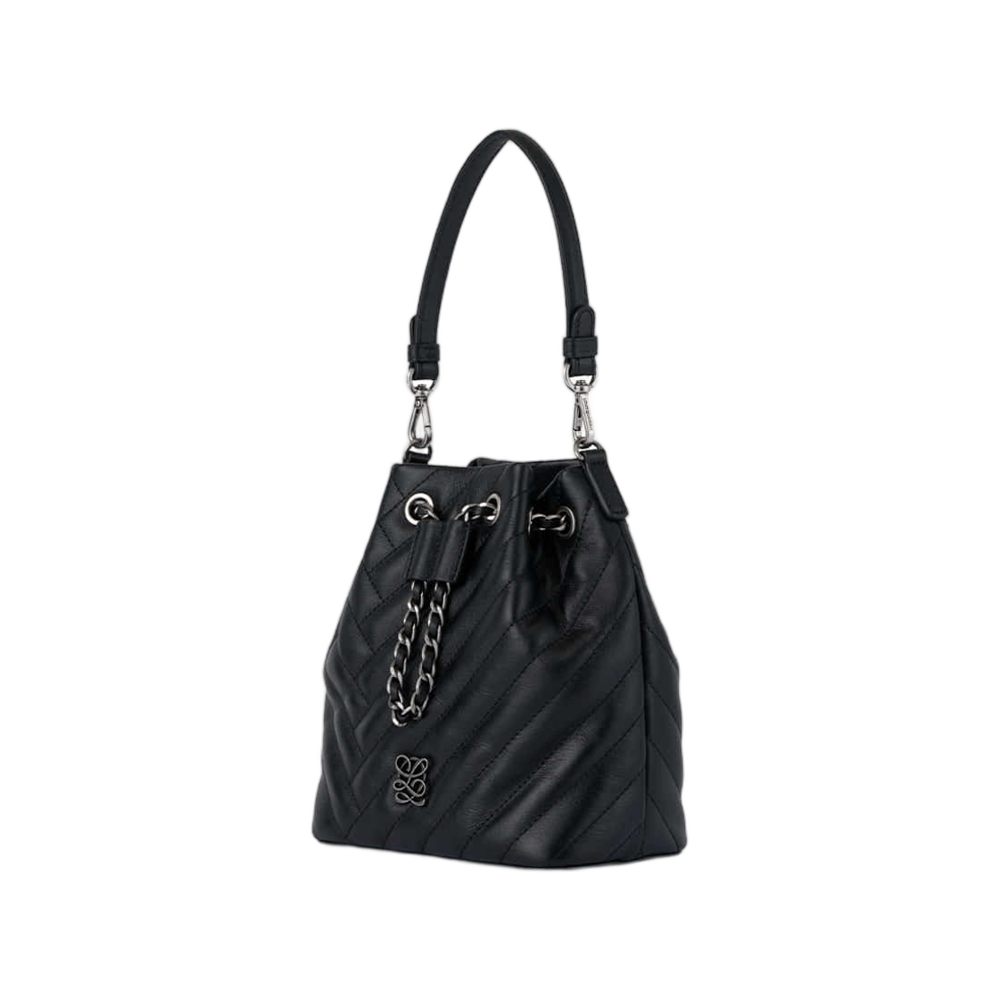 루이까또즈 엘퀄팅 버킷백 블랙(Louis Quatorze L-Quilting Bucket Bag Black) - 2