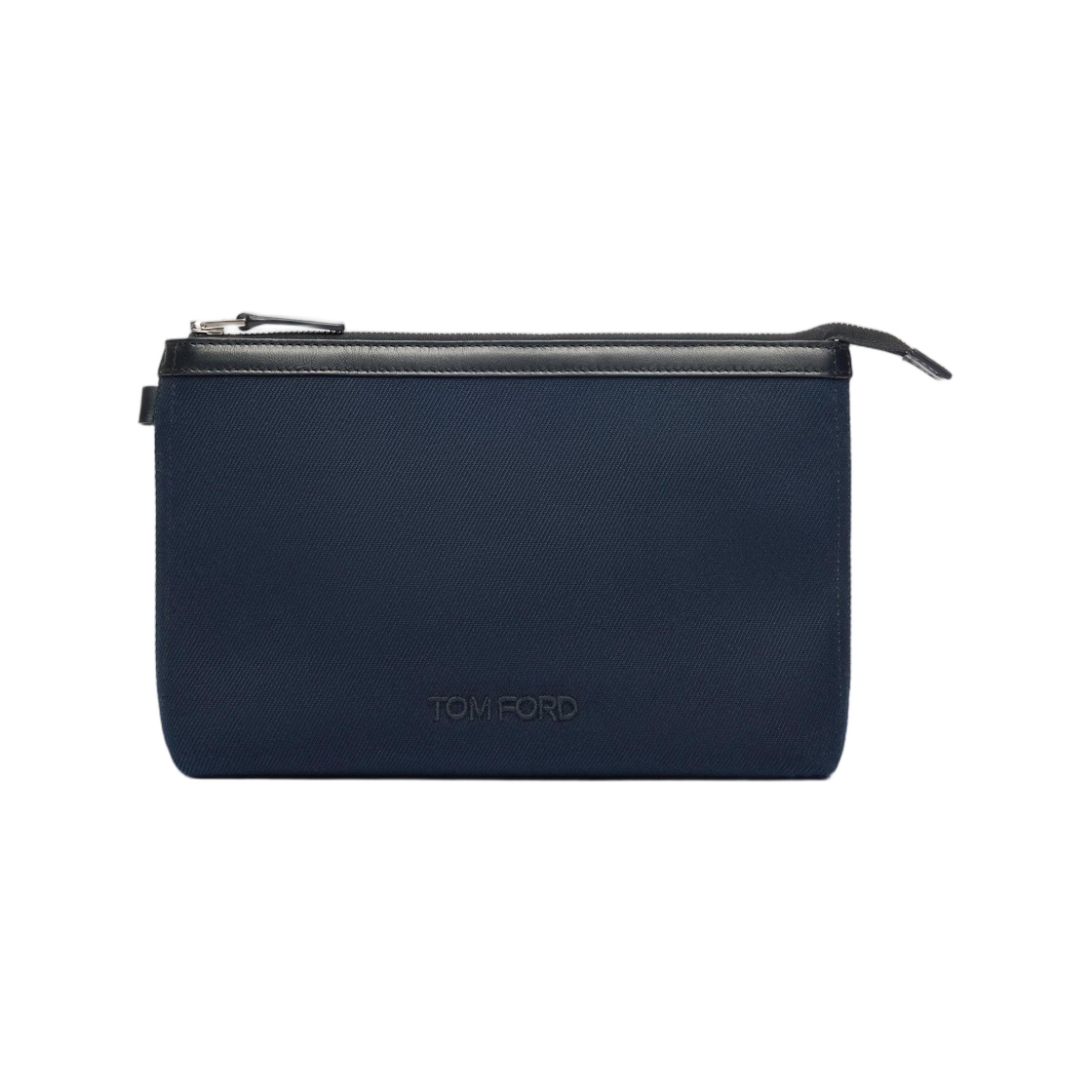 톰포드 포드 스몰 캔버스 파우치 리스틀릿 네이비 블랙(Tom Ford Small Canvas Pouch With Wristlet Navy Black) - 1