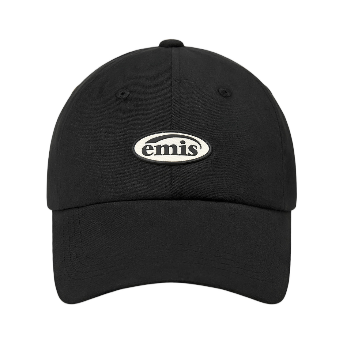 - Emis Mini Rubber Patch Brushed Ball Cap Black