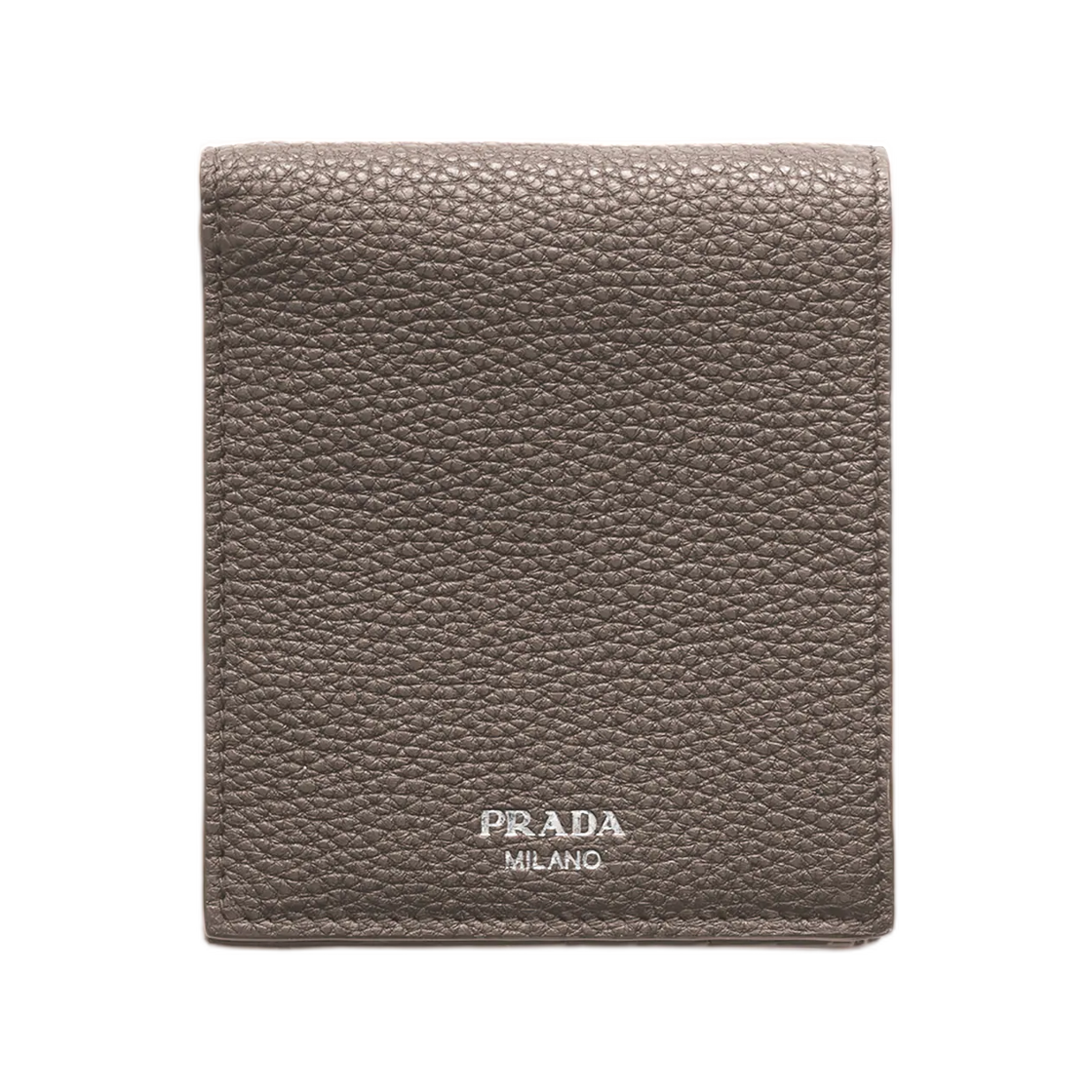 2MO513-2E9Z-F0218 Prada Leather Wallet Bamboo Gray