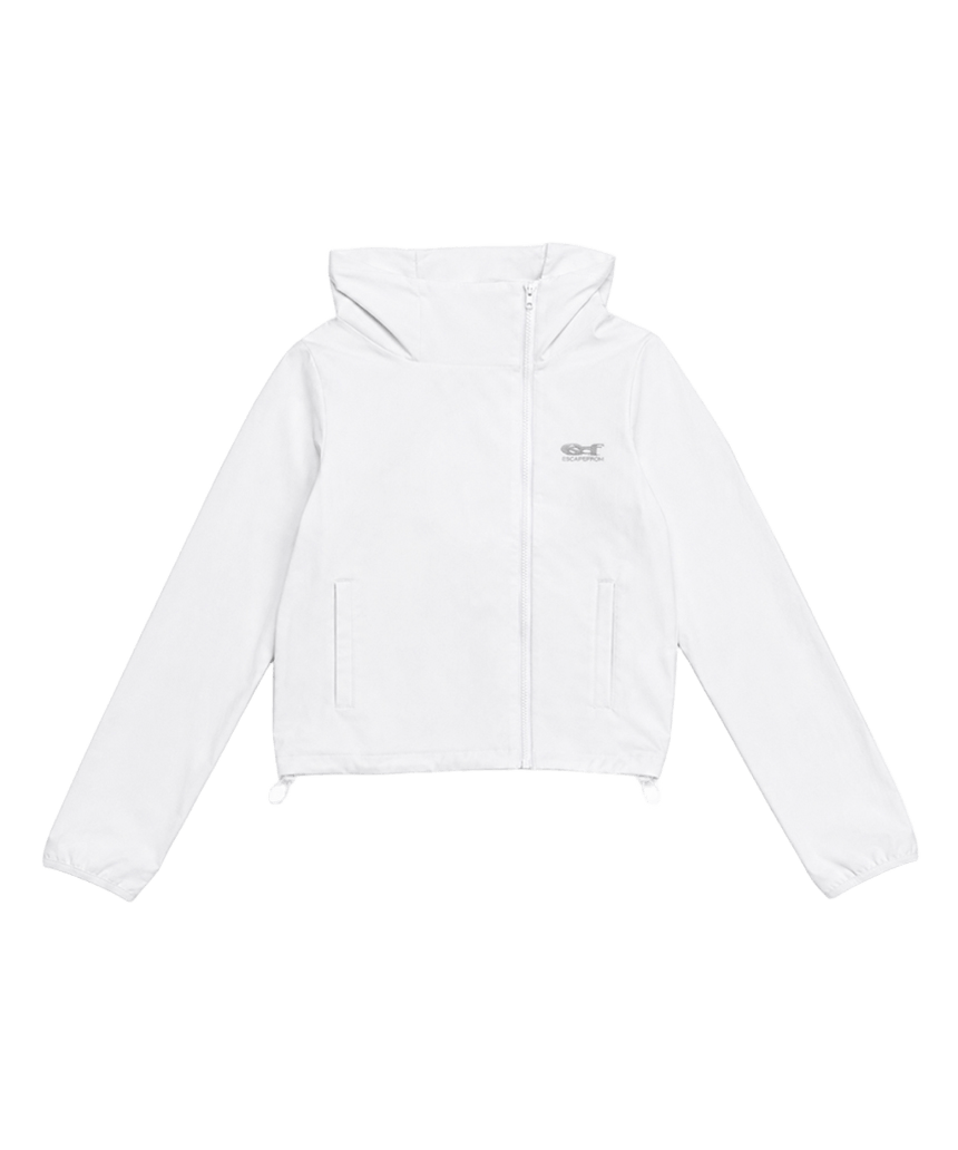 이스케이프프롬 ESCF 로고 포인트 하이넥 윈드 브레이커 화이트(Escapefrom ESCF Logo Point High Neck Windbreaker White) - 2