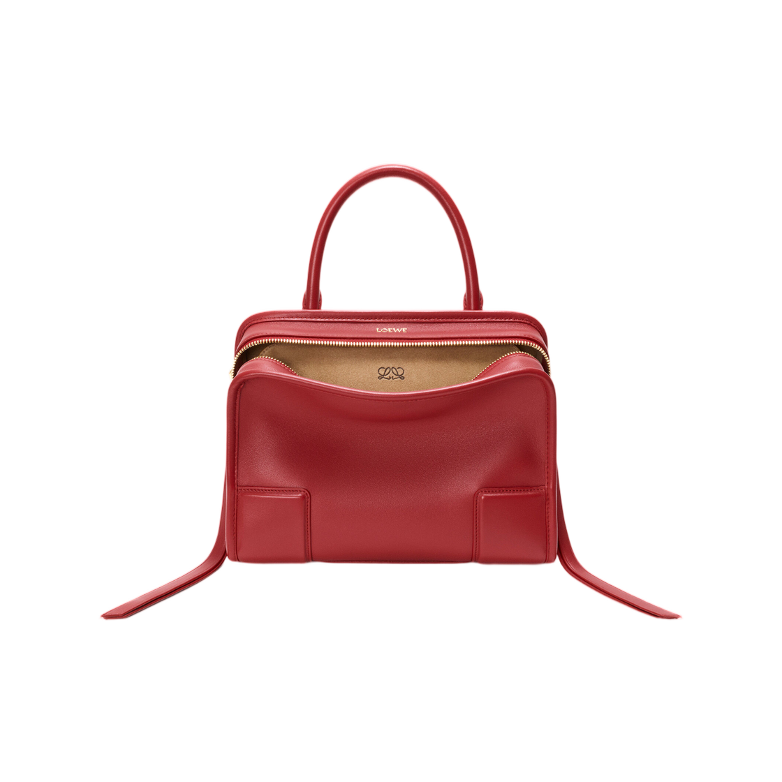 A039AS0X01-0241 Loewe Small Amazona 180 Bag In Soft Calfskin Carmine Red