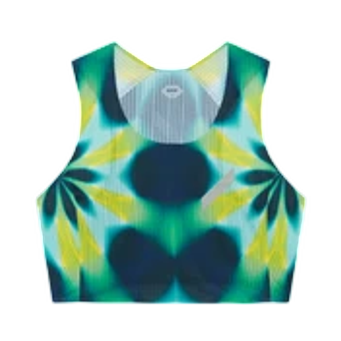(W) 소어 러닝 크롭 레이스 베스트 그린 칼레이도스코프((W) Soar Running Crop Race Vest Green Kaleidoscope)