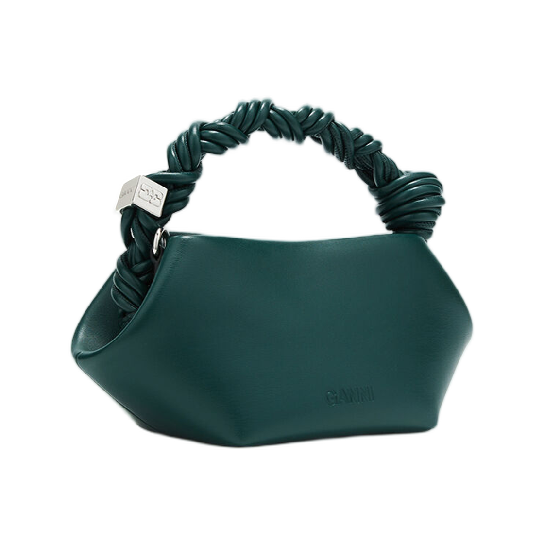 가니 미니 보우 백 그린 다크 그린(Ganni Mini Bou Bag in Green Dark Green) - 2