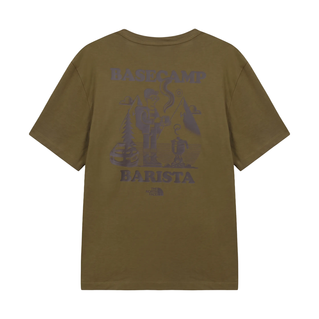 NT7US97C The North Face U Basecamp Barista Rlx S/S T-Shirt Graphic Dark Olive - 26FW