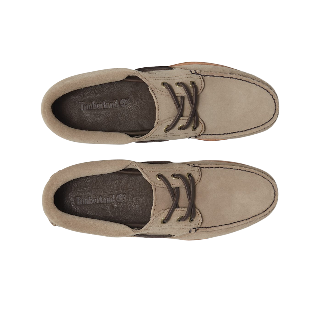 팀버랜드 믹스 테이프 어센틱 3 아이 러그 보트 슈즈 베이지(Timberland Mix Tape Authentic 3-Eye Rug Boat Shoes Beige) - 2