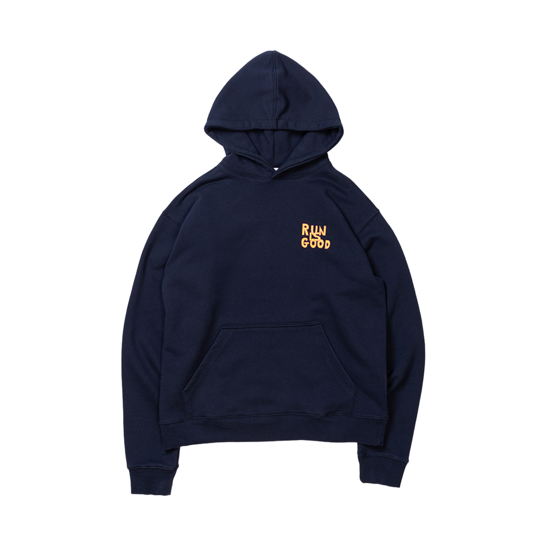 빅웨이브 컬렉티브 런 이즈 굿 후드티 네이비(BIGWAVE COLLECTIVE Run Is Good Hoodie Navy) - 2