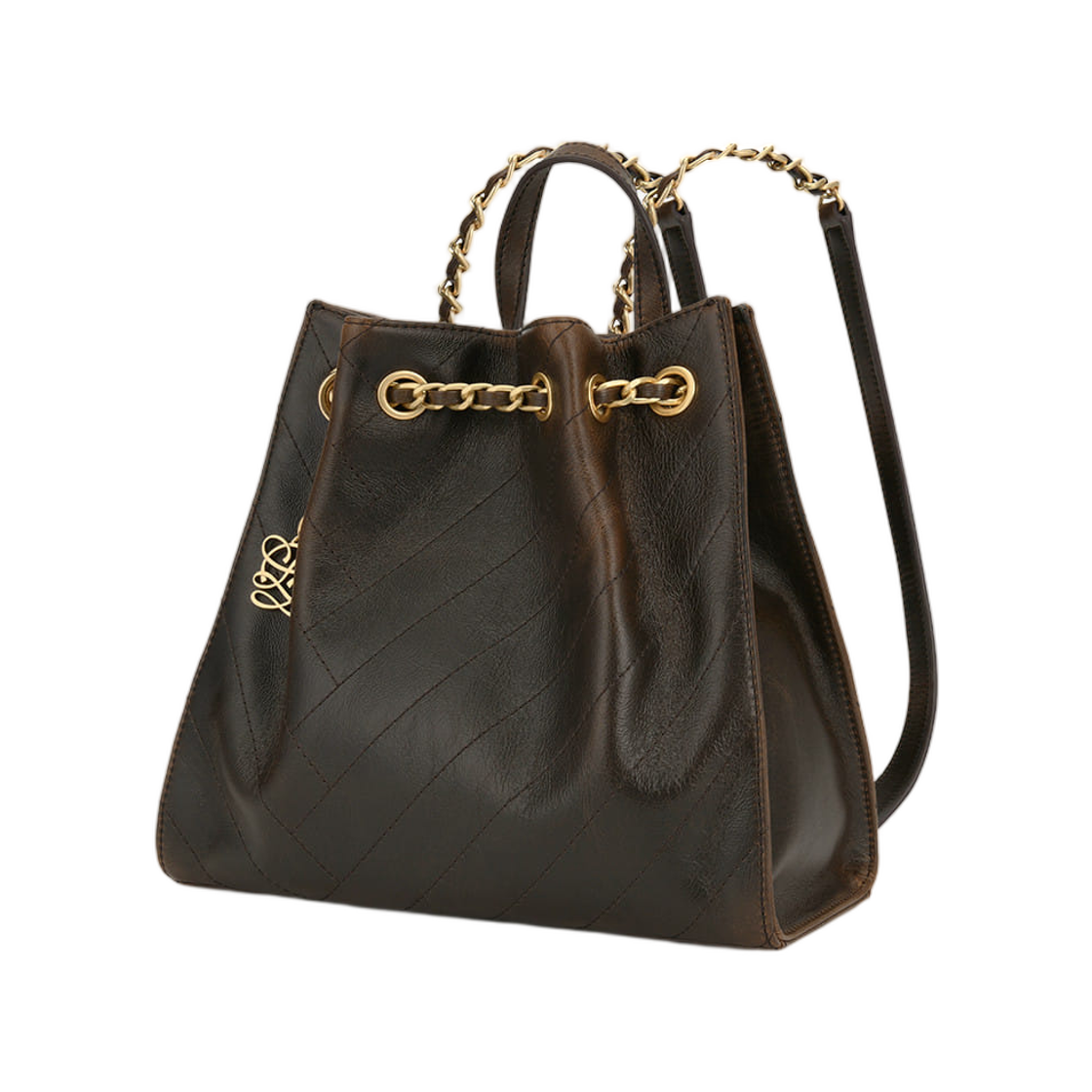 루이까또즈 엘퀄팅 백팩 브라운(Louis Quatorze L-Quilting Backpack Brown) - 2