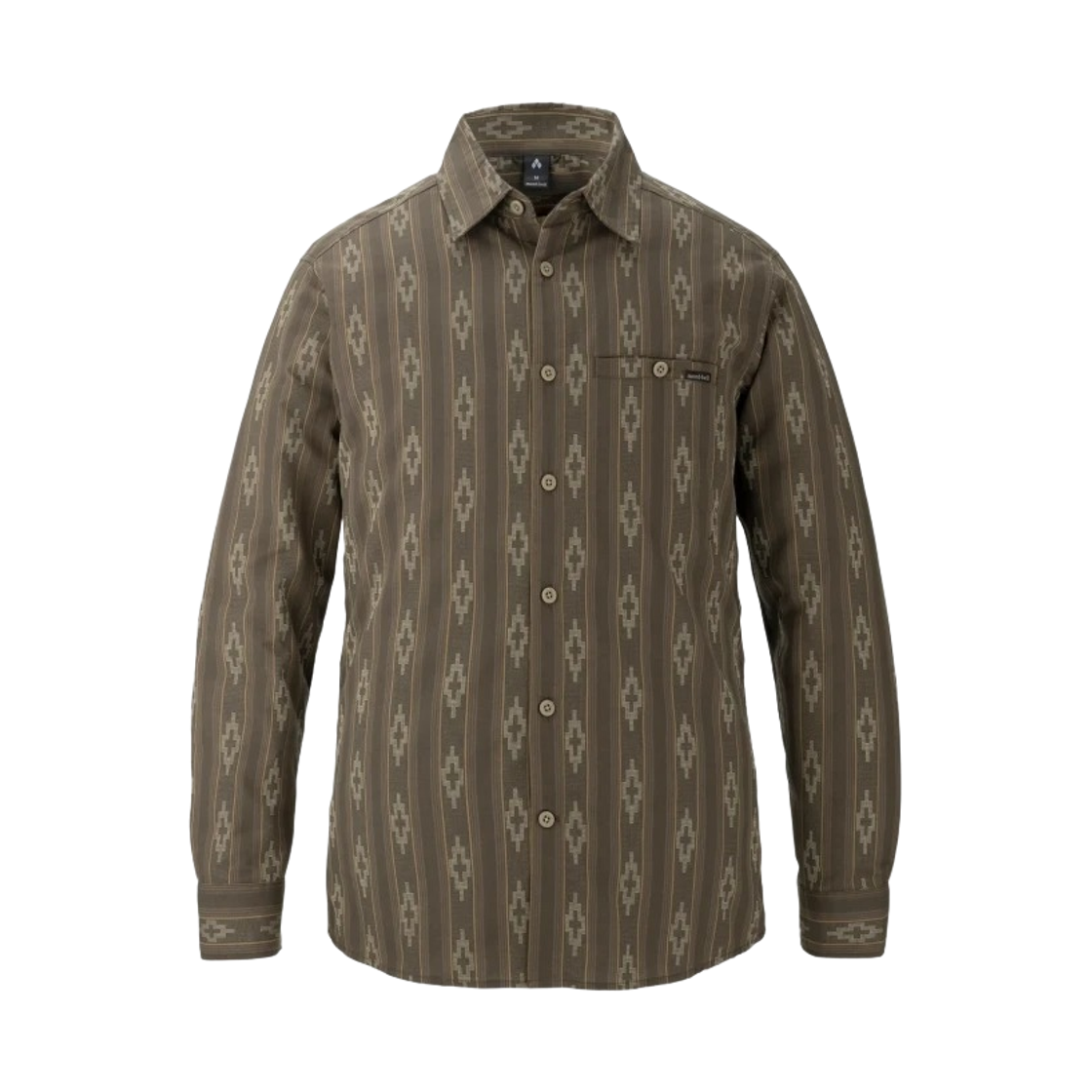 1114834 Montbell Wickron Light Single Pocket Long Sleeve Shirt Dark Brown