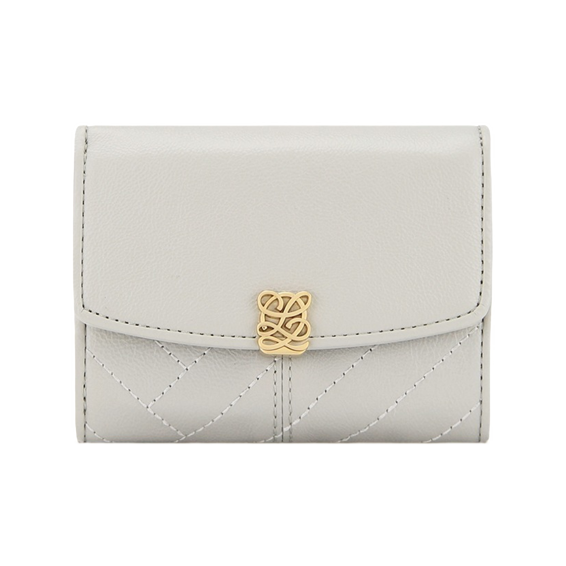 LLS61QT02FF4IV0171 Louis Quatorze L-Quilting Compact Wallet Ivory