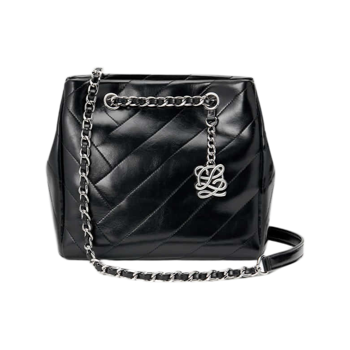 LCHS3SD72FAFBL0180 Louis Quatorze Canele Bucket Bag Black