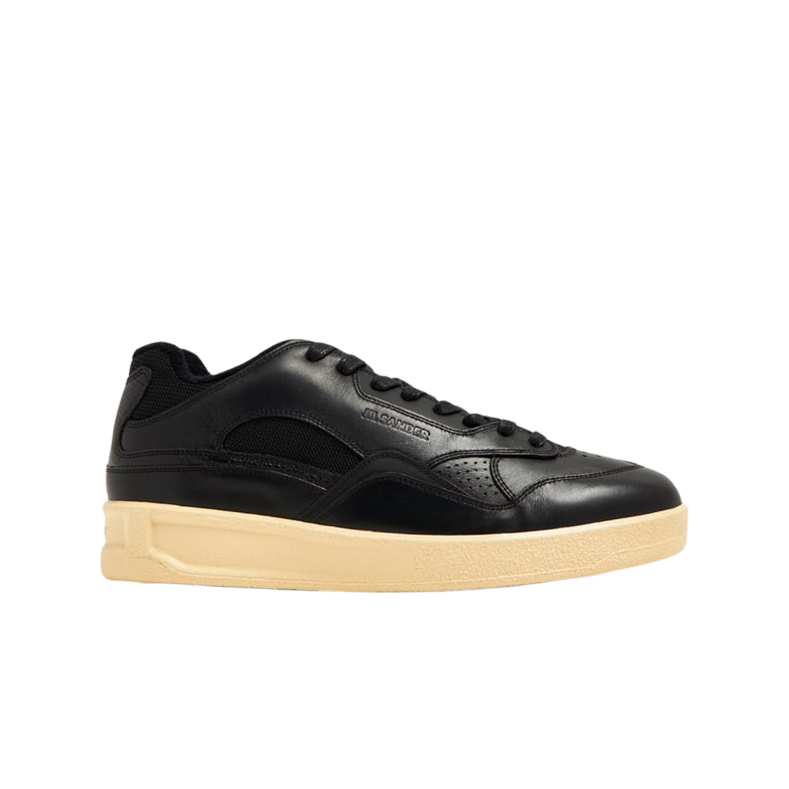 질 샌더 레더 패널 트레이너 로우탑 스니커즈 블랙(Jil Sander Leather Panel Trainer Low-Top Sneakers Black)